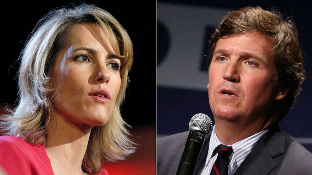 PHOTO: Split photo shows Tucker Carlson and Laura Ingraham