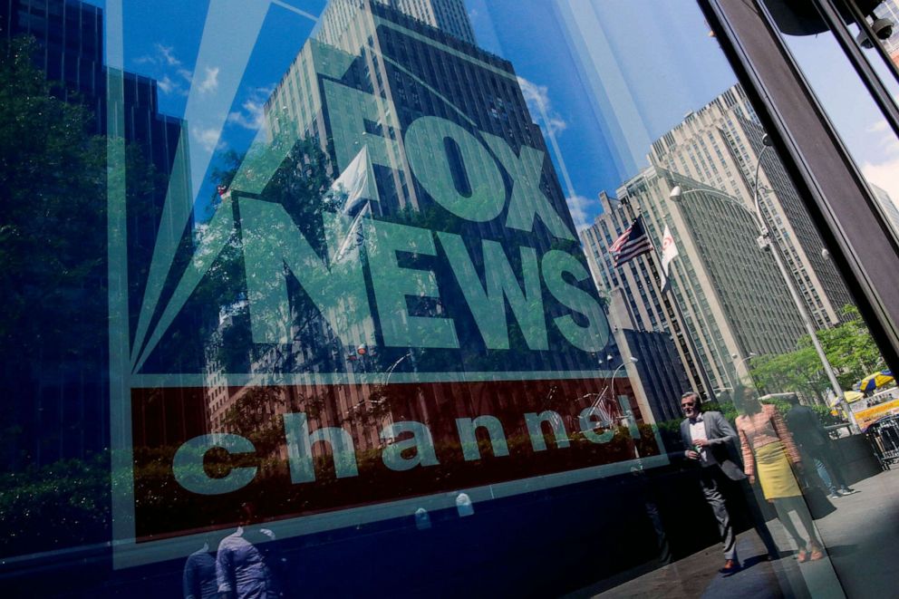 PHOTO: FILE - A Fox News channel sign is seen at the News Corporation building in the Manhattan borough of New York City, New York, June 15, 2018.