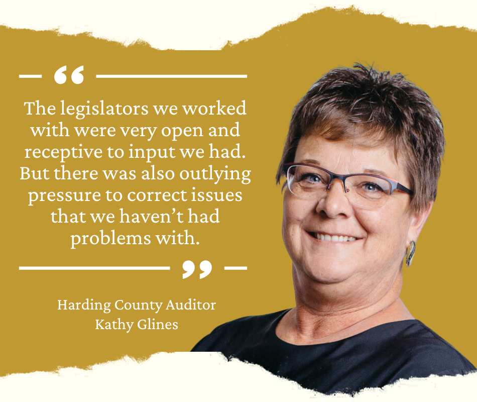 Harding County auditor Kathy Glines quote on election drop boxes