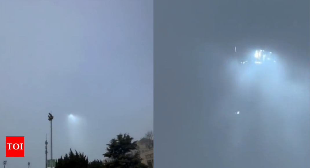 UFO or Artifical World! Netizens going crazy over viral video of a strange light source in the sky