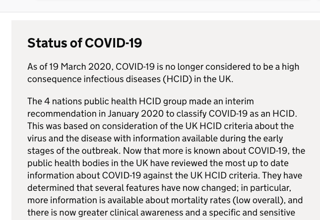 UK downgrades COVID-19