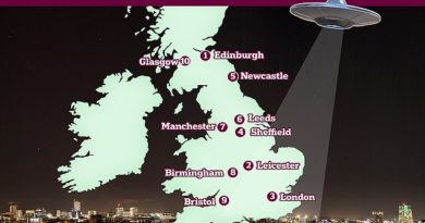 Do YOU live in one of the UK's UFO hotspots? Experts reveal the cities with the most sightings - Daily Mail