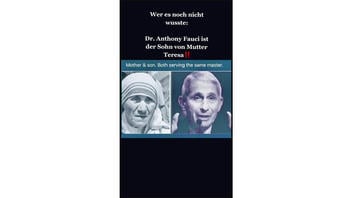 Fact Check: Anthony Fauci Is NOT Son Of Mother Teresa | Lead Stories