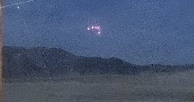 Triangular UFO hovers over California military base in new footage