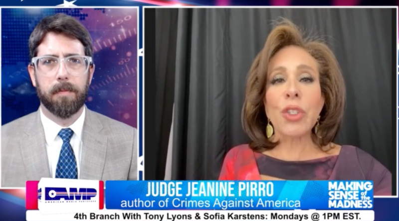 Fox host Jeanine Pirro goes on QAnon-supporting channel to promote her new book