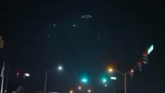 Screengrab of the video of UFO spotted in Middletown, Ohio.