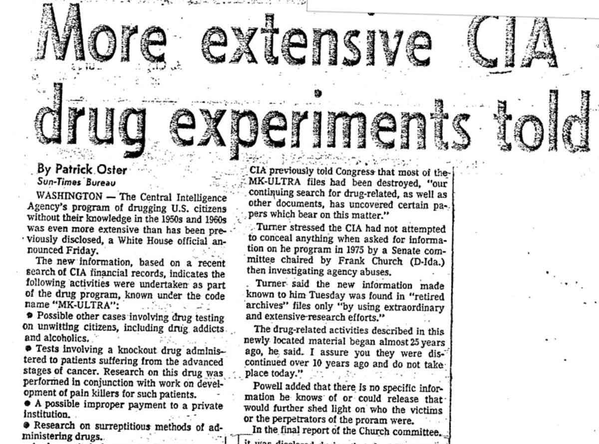 project mkultra human drug experiments article