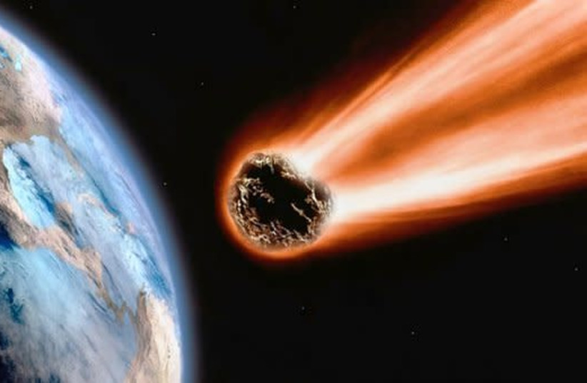 An asteroid is seen heading for Earth in an illustrative photo. (credit: PIXABAY)