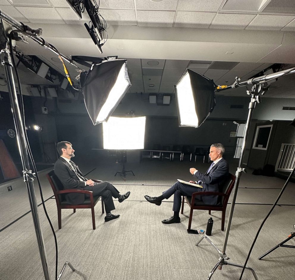 PHOTO: Sean Kirkpatrick, the scientist and military intelligence officer leading the government investigation into unidentified anomalous phenomena, sits down with ABC News for an exclusive first television interview inside the Pentagon.