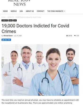 Fact Check: 19,000 Doctors Were NOT Indicted for 'COVID Crimes' | Lead Stories