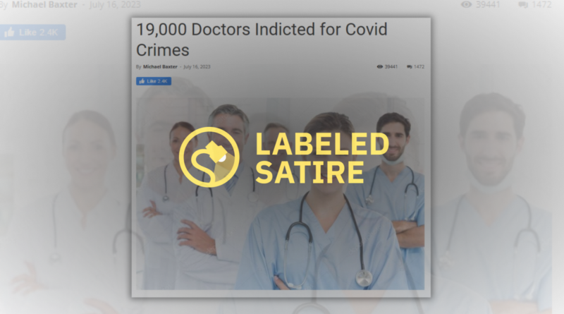 Were 19,000 Doctors Indicted for 'COVID-19 Crimes'?