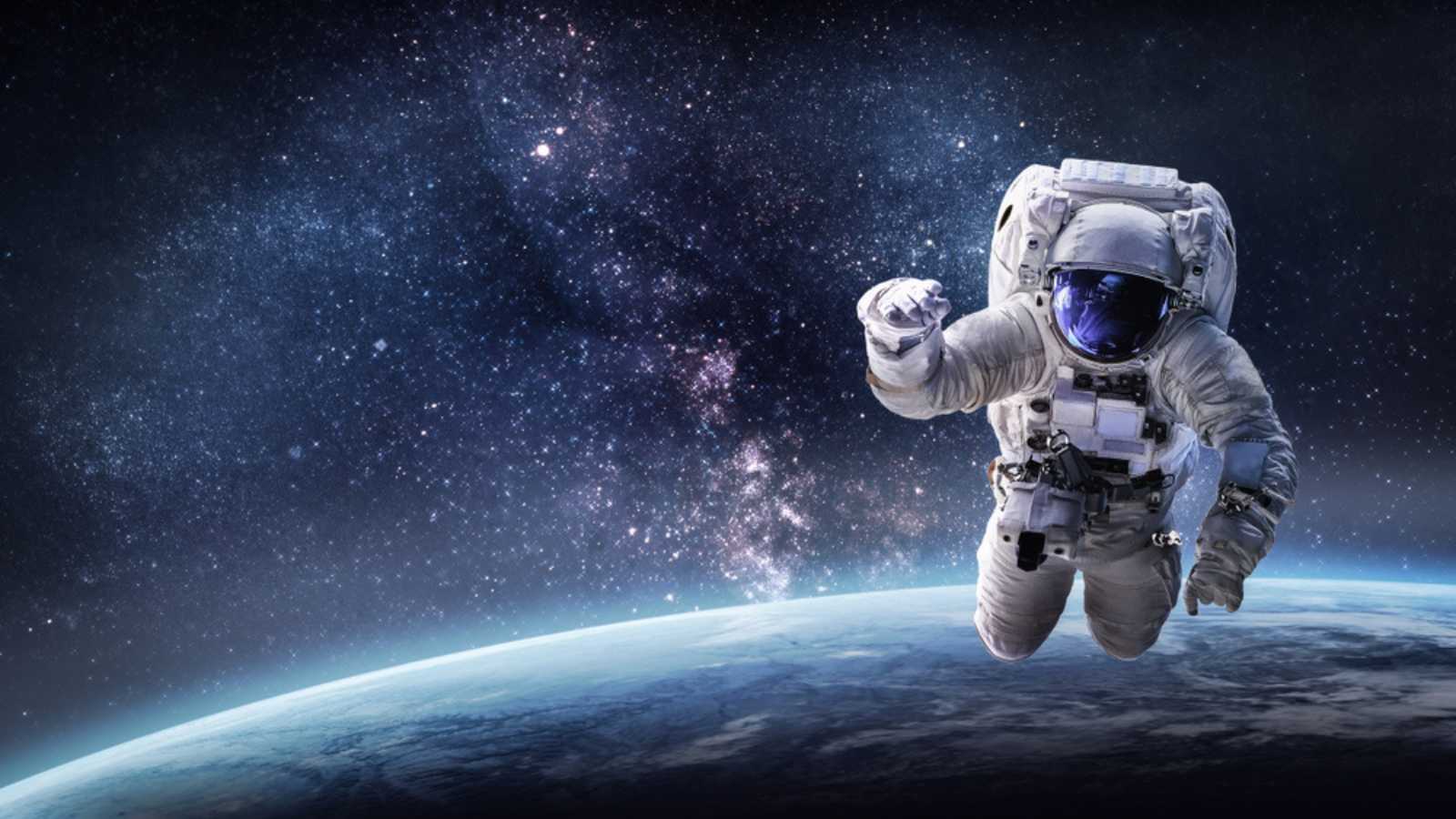 Astronaut in outer space over the planet Earth. Our home. ISS. Elements of this image furnished by NASA