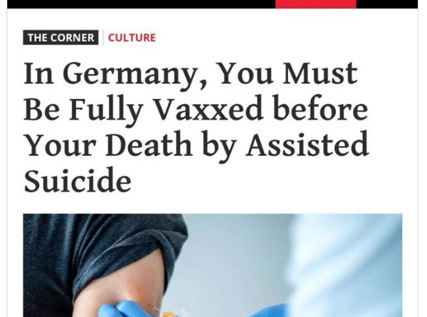 Does Germany Require You To Be Fully Vaccinated Before Receiving Assisted Suicide?