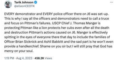 “EVERY demonstrator and EVERY police officer there on J6 was set-up”—Tarik Johnson of the Capitol Police. (So is HE a “white supremacist”?)