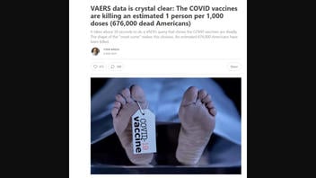 Fact Check: VAERS Data Is NOT 'Crystal Clear' Proof That COVID-19 Vaccines Are Killing '1 Person Per 1,000 Doses' | Lead Stories