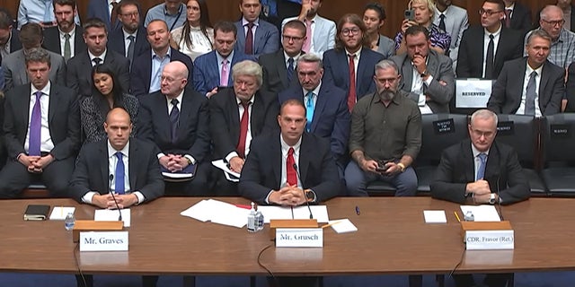 UFO whistleblowers at the July 26, 2023, House subcommittee hearing