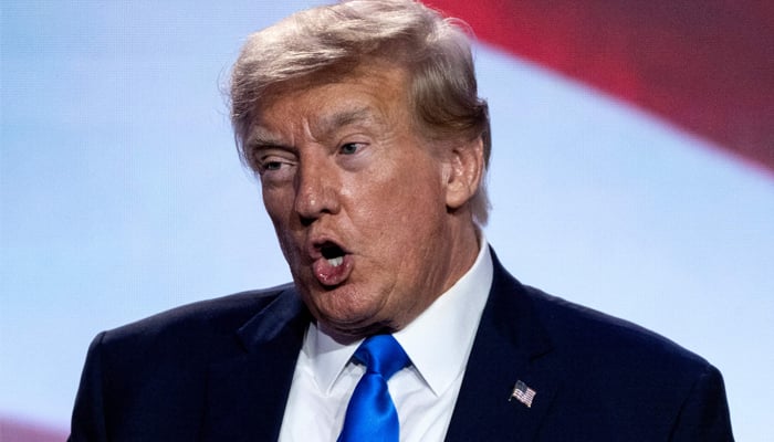 Former US President and Republican presidential hopeful Donald Trump speaks during the Pray Vote Stand summit at the Omni Shoreham hotel in Washington, DC on September 15, 2023. — AFP