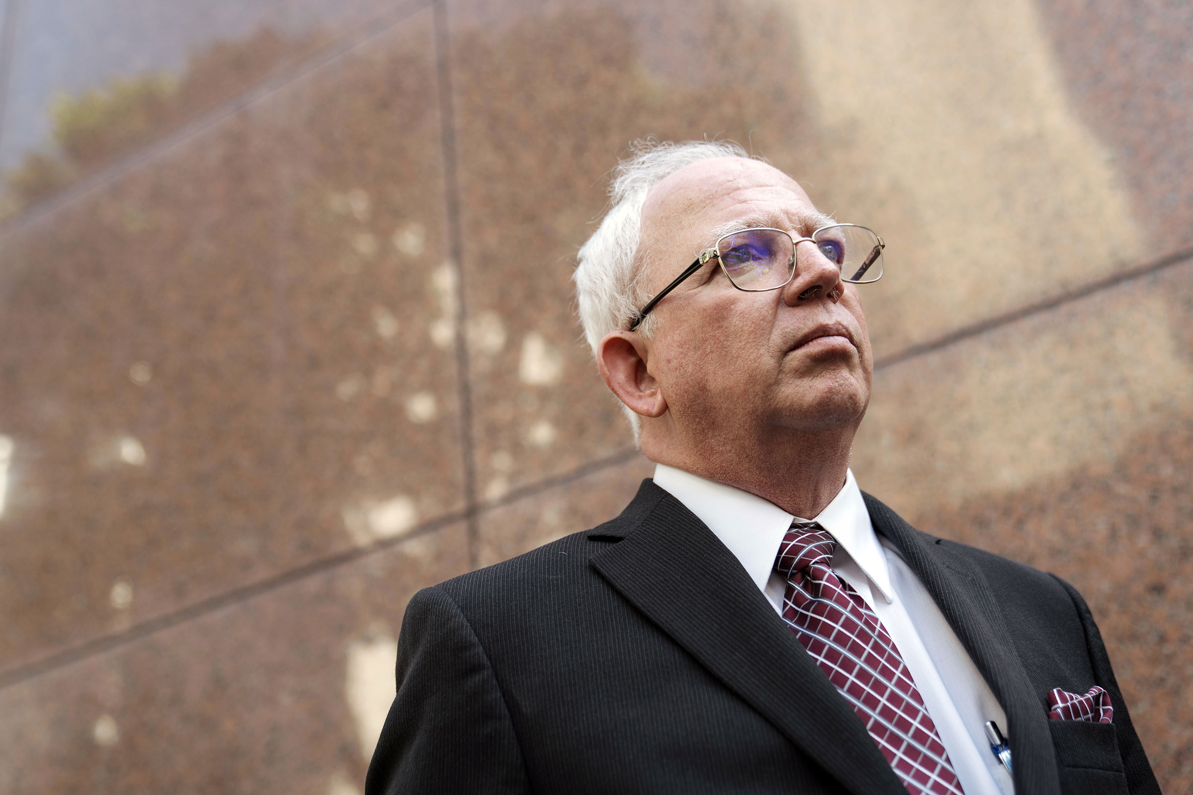 John Eastman, former lawyer to Donald Trump, speaks to members of the media after leaving the State Bar Court of California in Los Angeles, on June 20, 2023. (Eric Thayer—Bloomberg/Getty Images)