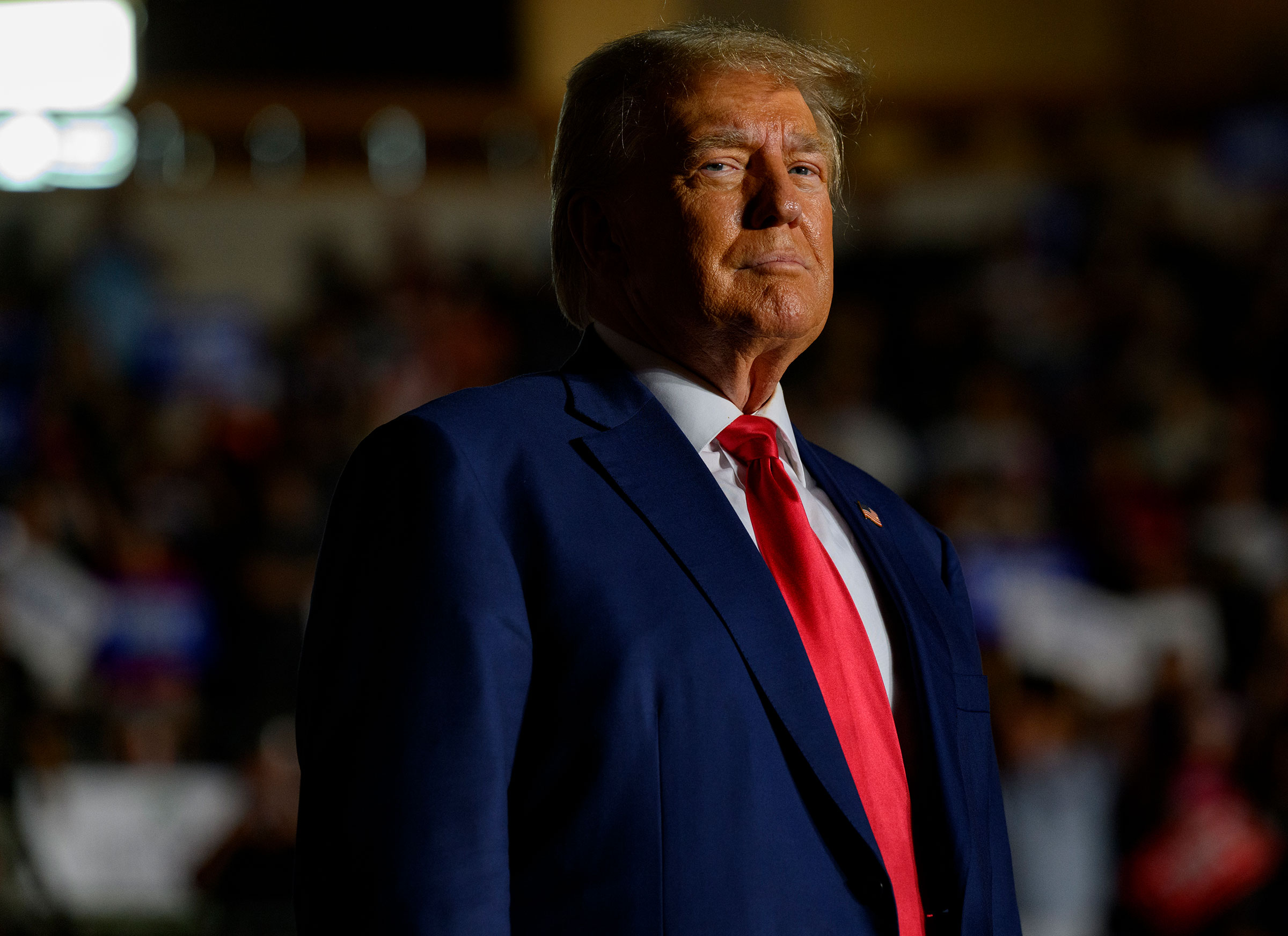 Former President Donald Trump at a rally in in Erie, Pa. on July 29, 2023. (Jeff Swensen—Getty Images)