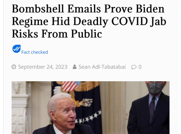 White House Emails Prove Biden 'Hid Deadly COVID Jab Risks from Public'?