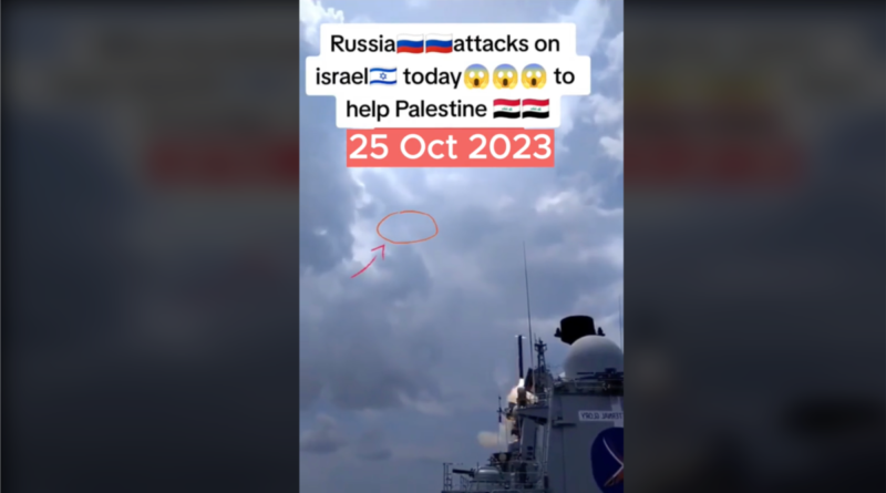 TikTok User Recycles Indian Navy Footage Claiming Russia Attacked Israel