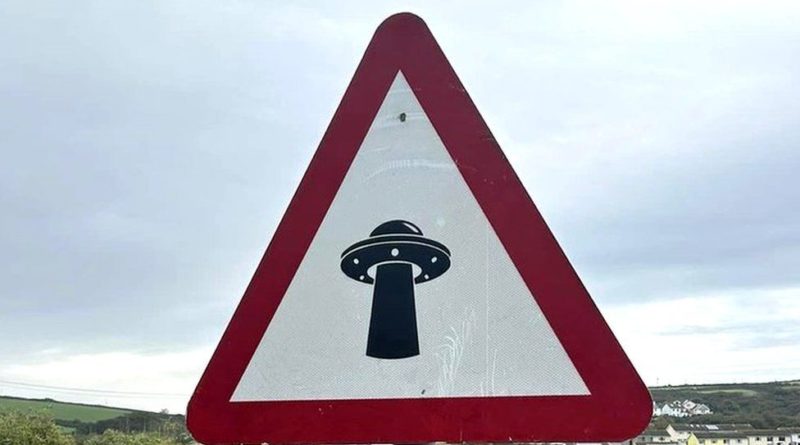 UFO sign in Spielberg Netflix series village Broad Haven