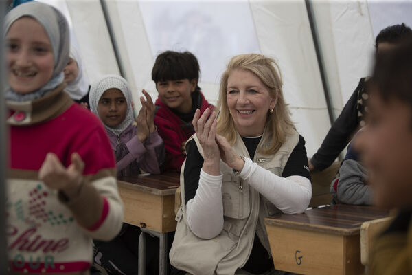 Unicef's executive director Catherine Russell called the low rates of vaccinations in children a "red alert" for child health. Picture: AP Photo/Omar Sanadiki