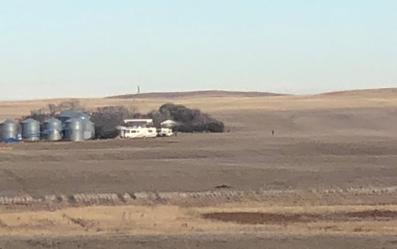 RVs on a farm. 