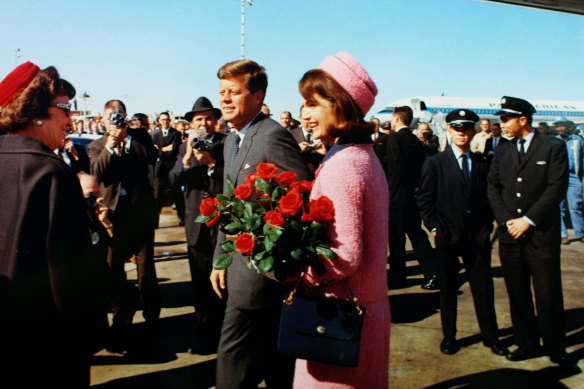 First lady Jacqueline Bouvier Kennedy with president John F. Kennedy on the last day of his life in 1963.