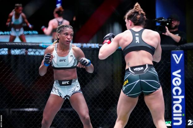 Angela Hill and Mackenzie Dern