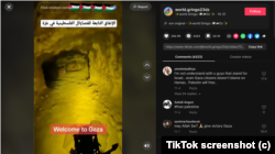 Screenshot of an October 31, 2023, post by TikTok user world.gringo23dz, that falsely claims to show a tunnel under the Gaza Strip. The post has received over 10 million views so far.