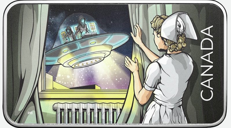 UFO encounter at Duncan hospital depicted on Canadian coin