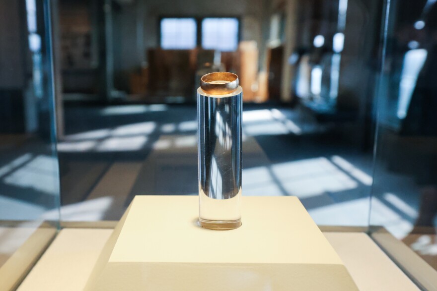 Lee Harvey Oswald’s wedding ring on display Saturday, Nov. 18, 2023, at The Sixth Floor Museum at Dealey Plaza in Dallas. Oswald left the ring with his ex-wife before he allegedly shot and killed President John F. Kennedy. 