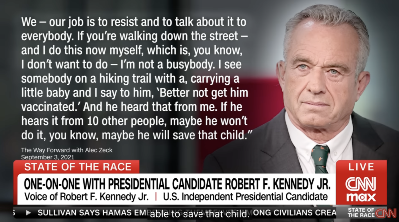 RFK Jr. and his “I’m not anti-vaccine” rejoinder to being confronted with his past antivax statements: A primer