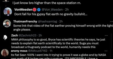 Sean O'Malley the latest member of the Flat Earth Society? A high 'Sugar' tweets at Bryce Mitchell