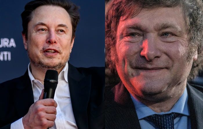 Elon Musk praises Javier Milei's World Economic Forum speech — and gets his Grok AI to make his annual dig at Davos