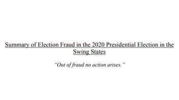 Fact Check: 32-Page Report Does NOT Provide Proof Of Widespread 2020 Election Fraud In 5 Swing States | Lead Stories