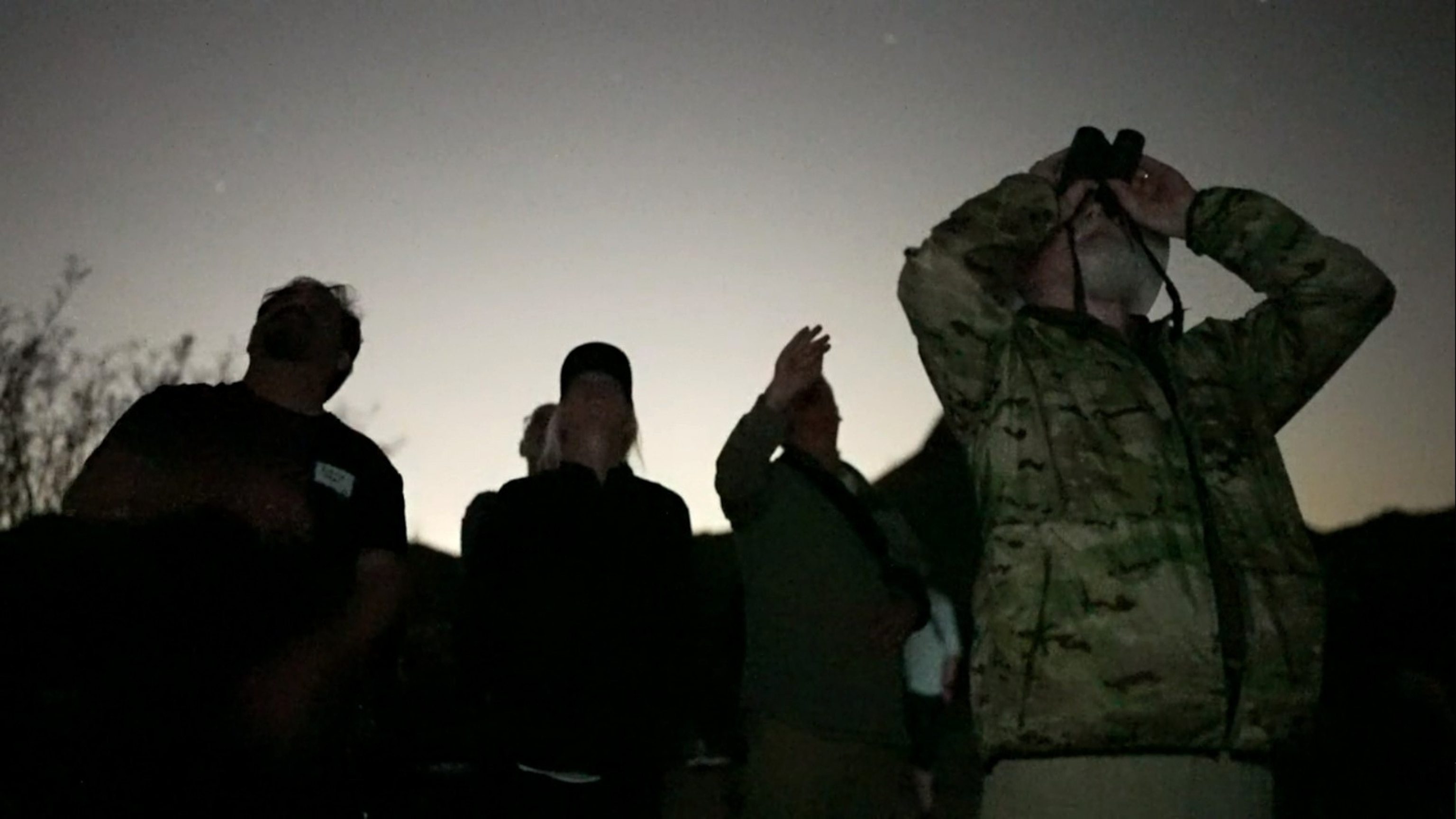 PHOTO: Members of the Arizona MUFON gaze into the night sky for any signs of unusual activity.