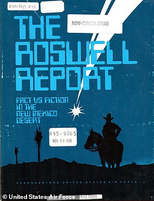 Dr. Kirkpatrick and his team plan to recycle theories from an old Air Force report on the infamous Roswell UFO crash of 1947 (above), claiming that this legendary 'flying disc' was simply a mistaken US spy balloon