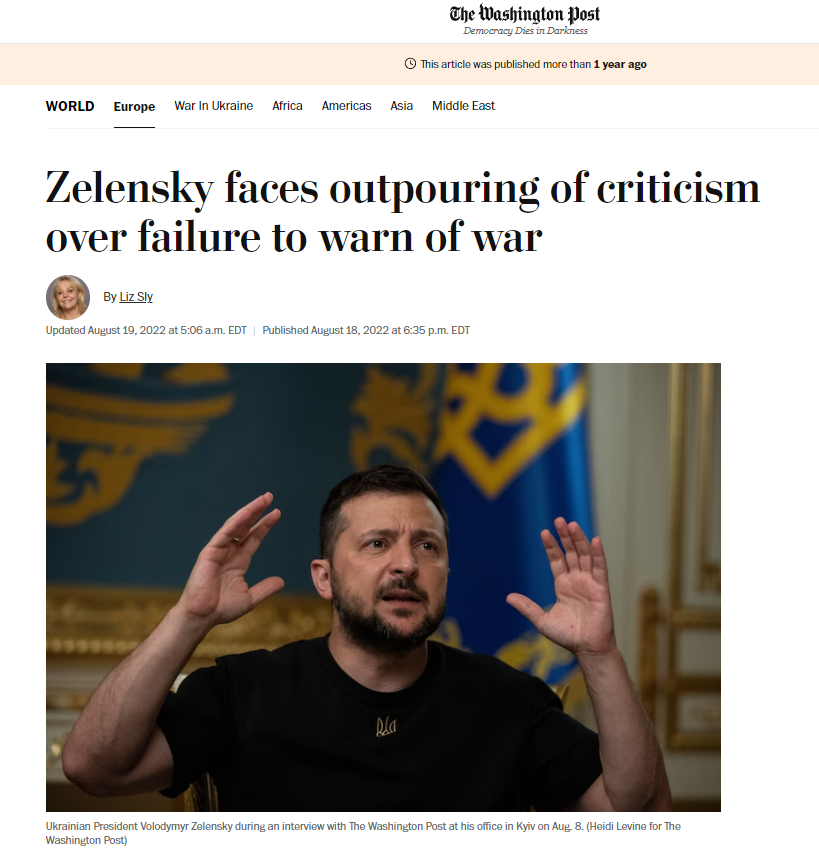 Zelensky did not tell people about invasion