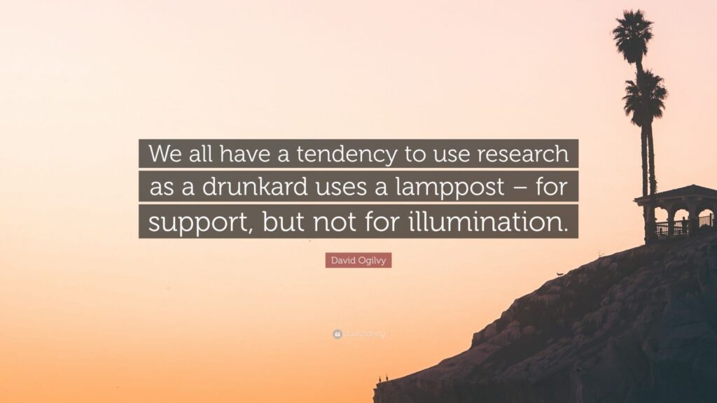 David Oglivy's lamppost quote