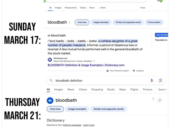 Google Changed Its Definition of 'Bloodbath' After Trump Used It in a Speech?