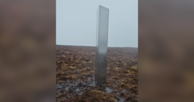 Mysterious 10-foot-tall monolith that "looks like some sort of a UFO" pops up on Welsh hill