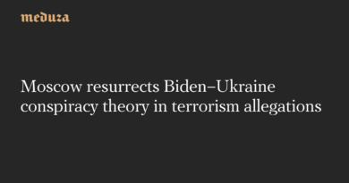 Moscow resurrects Biden–Ukraine conspiracy theory in terrorism allegations — Meduza