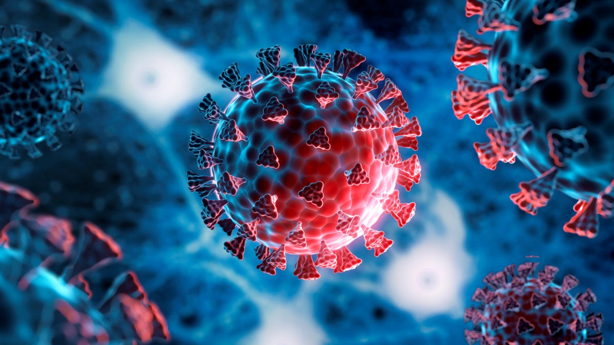 coronavirus shown in istock illustration