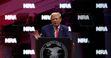 Trump gives NRA fear-mongering speech with a QAnon ‘musical interlude’