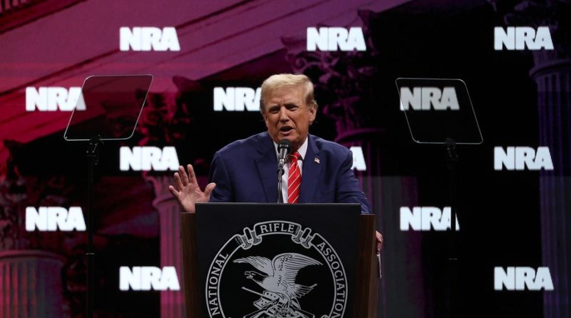 Trump gives NRA fear-mongering speech with a QAnon ‘musical interlude’