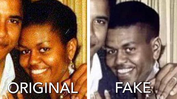 Altered Christmas Photo of Michelle Obama Promotes False Conspiracy Theory