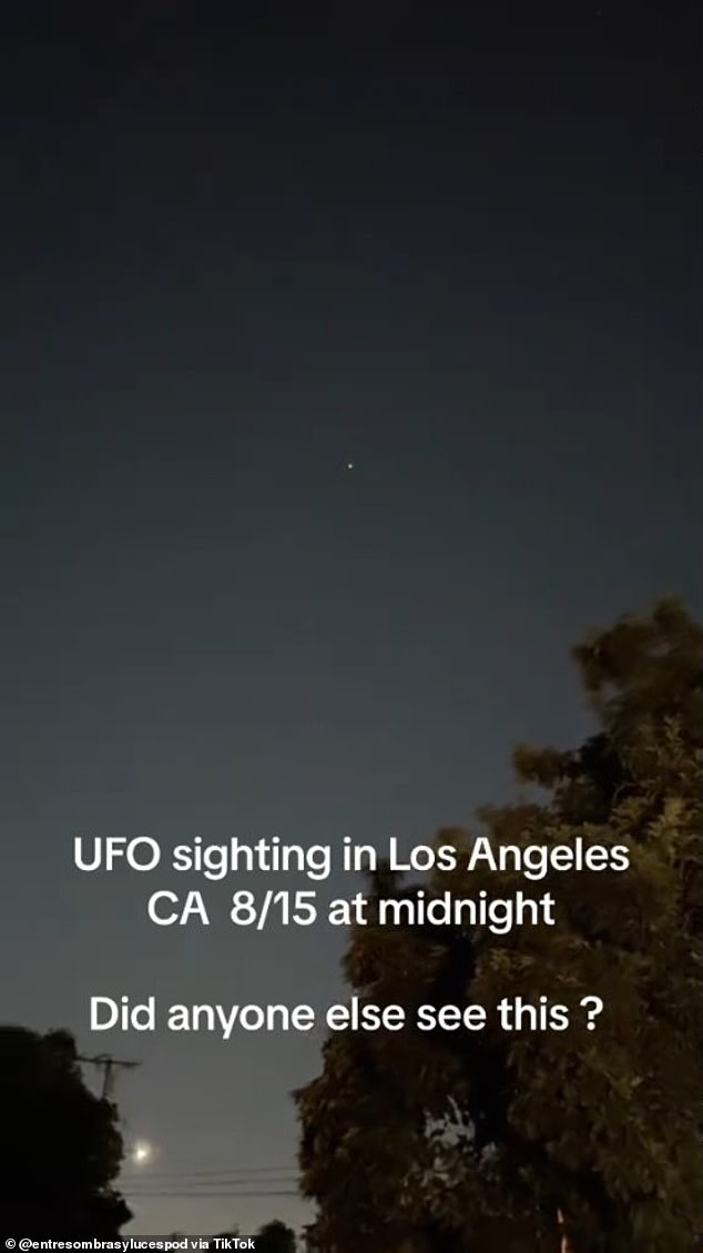 New eerie footage from multiple people shows mysterious lights in the sky above the California desert amid a huge spike in UFO sightings