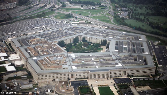 Pictured: Aerial view of the United States military headquarters, the Pentagon